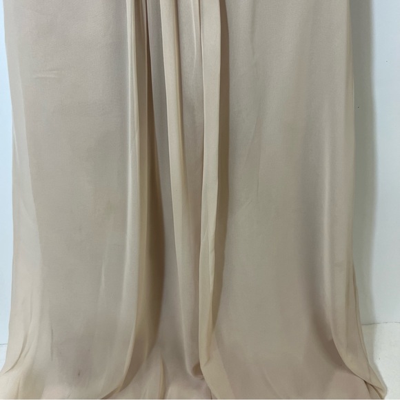 Dessy Collection by Vivian Diamond Blush Pink Lux Chiffon Dress 0 Convertible - Picture 6 of 12